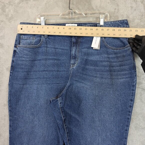 Lane Bryant Jeans Womens 20 Blue High-Rise Signature Fit Girlfriend Straight - Picture 2 of 14